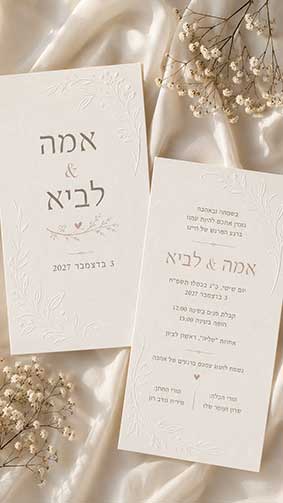 הזמנה לחתונה כתמונה – עיצוב 12